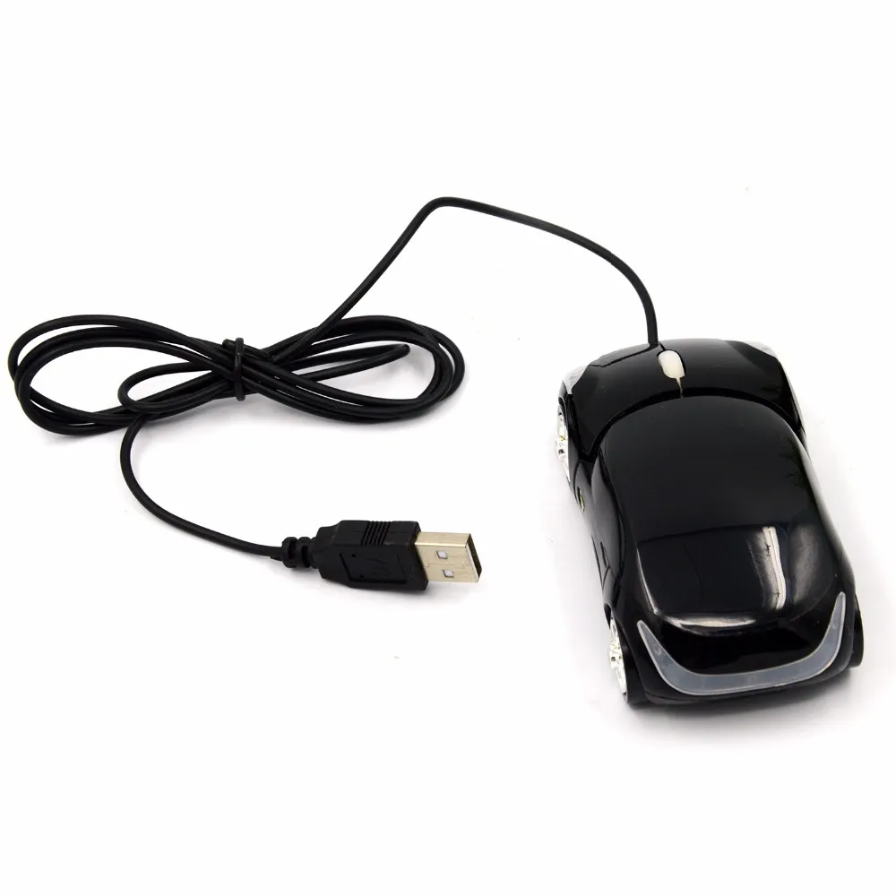 Модная проводная компьютерная USB мышь в виде автомобиля 3D форма оптическая