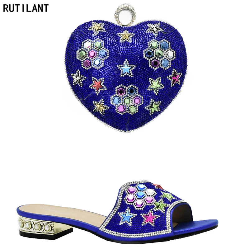 Ensemble Décoré green Nigérian Sac 2017 Et Italiennes Africain or Bleu Correspondant pourpre De Ensembles Strass Chaussures Arrivée fuchsia Avec FqwUYXW