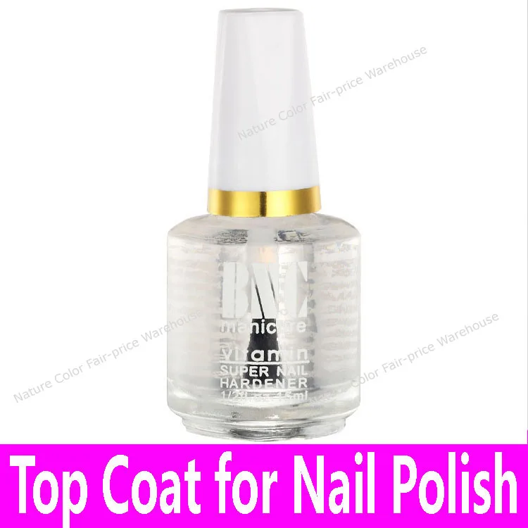 1 bottle Nail Art Bright Oil with Brush Top Coat Oil for Common Nail Polishes Glass Bottle