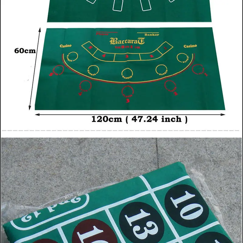 1 предмет игровой нетканый материал Размер: 60 см х 120 см покерный стол макет Texas Hold'em Sic-bo