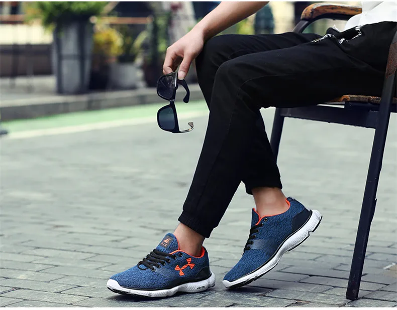 Новинка года; дышащая мужская повседневная обувь; легкая модная мужская обувь для путешествий; уличная прогулочная обувь; размеры 39-46