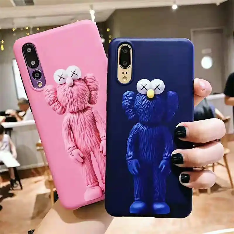 

Luxury Sesame Street Brand Kaws Cover Case for Huawei P20 Pro Hononr 9 10 Nova 2s Nova3 Matte Soft IMD Phone Back Cases