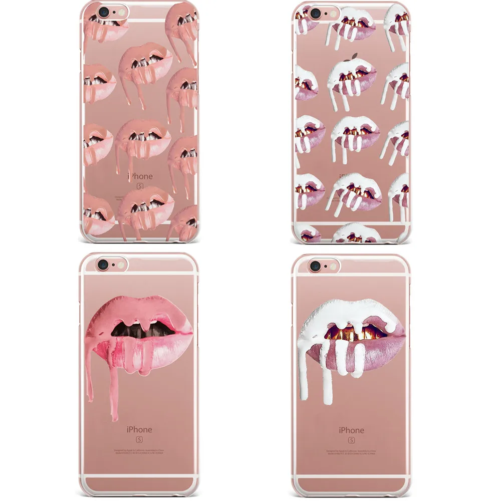 Phone Cases Sexy Girl Kylie Jenner Lips Kiss Cover Cases For Iphone X 5 5s Se 6 6s 7 8 Plus 