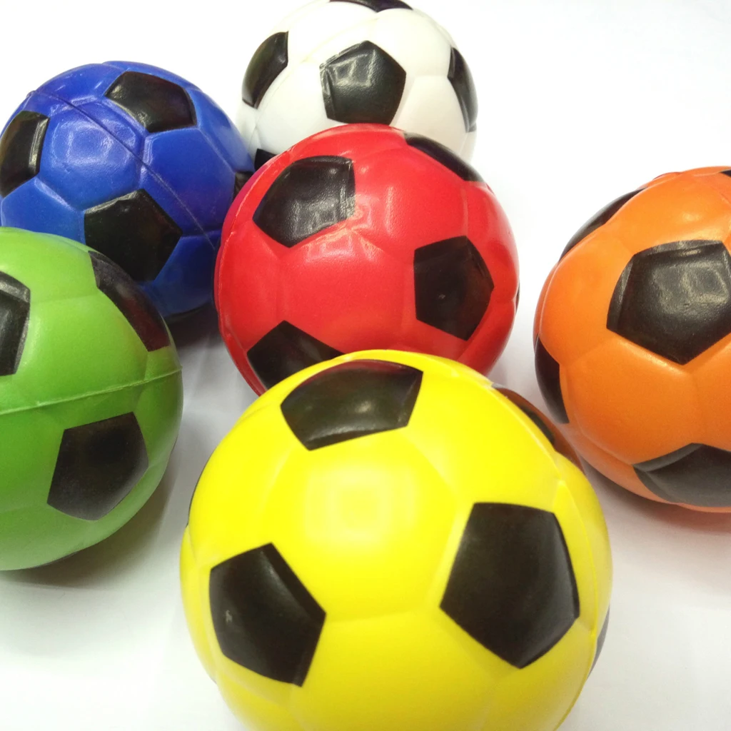 12Pcs/Lot Solid Football PU Sponge Ball Release Pressure Pet Chew Activity for Children Kids Play Fun Outdoor Indoor Toy