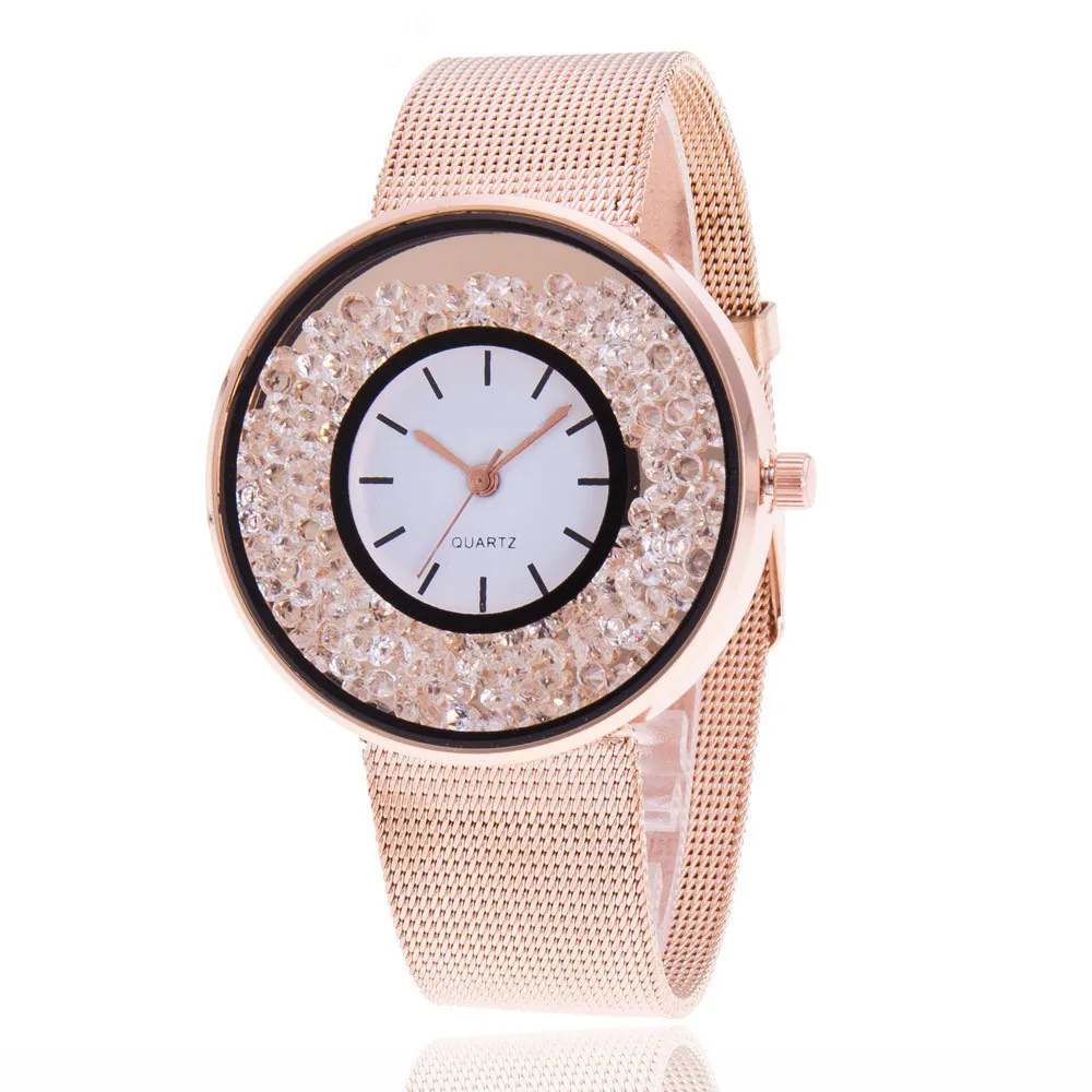 

2019 Fashion Women Beautiful Watches Alloy Casual Luxury Analog Quartz Wrist Watch Female Fantastic Rhinstones Bracelet Gift A75