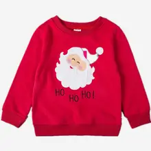 Santa Claus Costume Toddler T-Shirt 8 Colors Kids Boys Girls Fall Winter Long Sleeve Cotton Chirstmas T Shirt Blouse Top 2-7Y