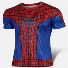 2016 New T-shirt quality goods summer wear men’s T-shirt red spider man riding a T-shirt with short sleeves Superhero T-shirt
