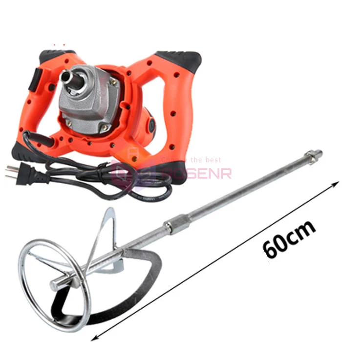 

New 220V Electric Mortar Mixer 2100W Dual High Low Gear 6 Speed Paint Cement Grout Concrete Paint Mixing Machine