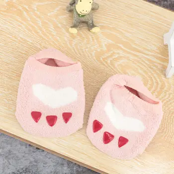 

1 Pair Fashion Coral Fleece Baby Socks Casual Cute Infant Newborn Socks Autumn Winter Cartoon Print Anti-Slip Ankle Socks