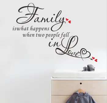 

Family is Love The Best Thing English Word Creative Sticker Hoom Room Wall Stickers Sofa Backgroud Decoration WallPaper Stickers