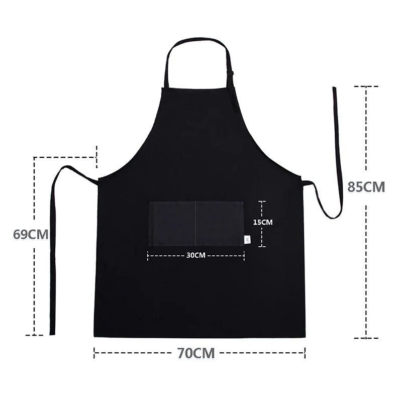 Фартуки для домашней кухни шеф-повара, хлопок, фартук для мужчин и женщин, фартук для ресторана, для приготовления пищи, для выпечки, модный регулируемый Фартук с карманами