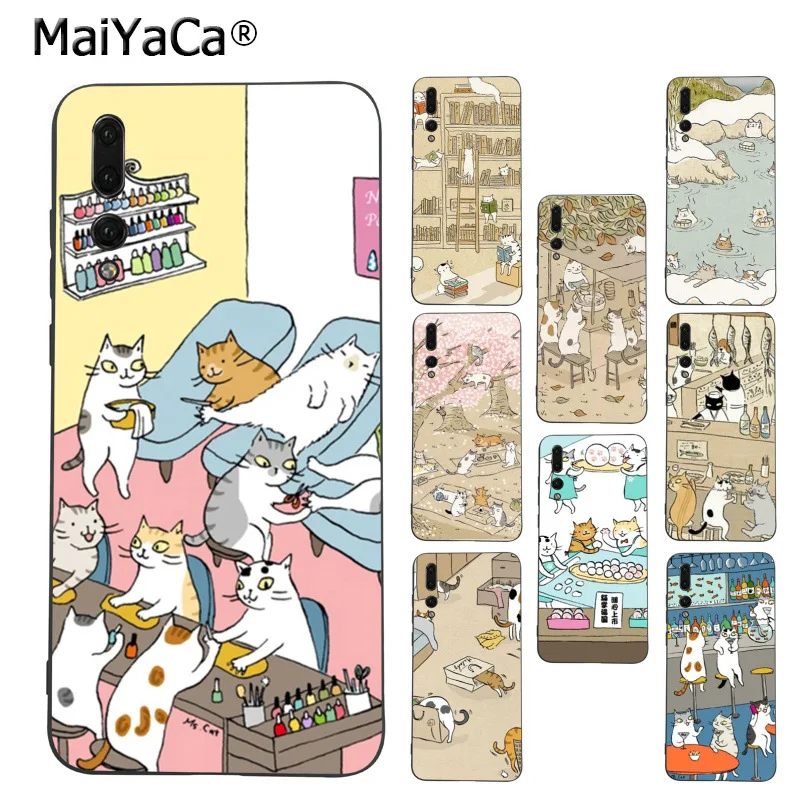 

MaiYaCa Animal Cat Drink Pattern Coque Shell Phone Case for Huawei Mate10 Lite P20 Pro P9 P10 Plus Mate9 10 Honor 10 View 10