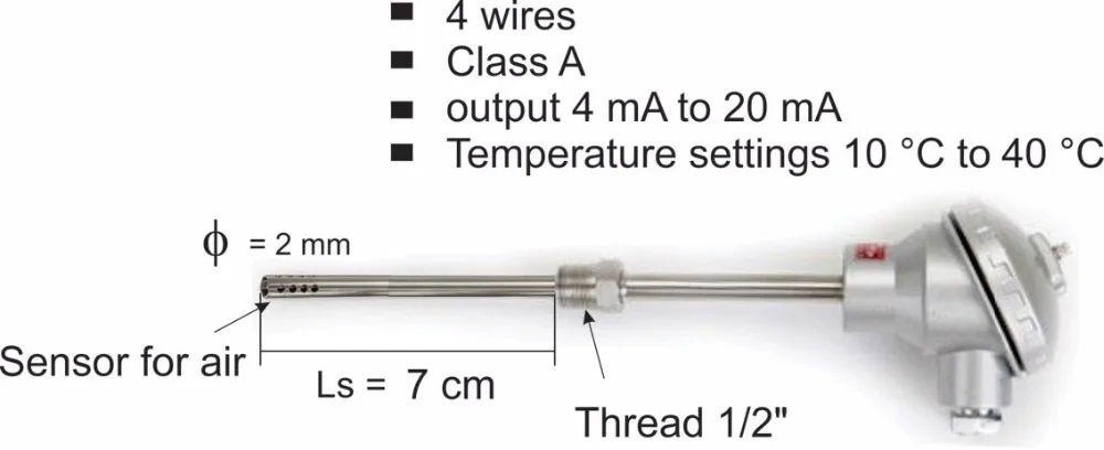 

Sensor For Air Pt100 Temperature Transmitter 4-20mA