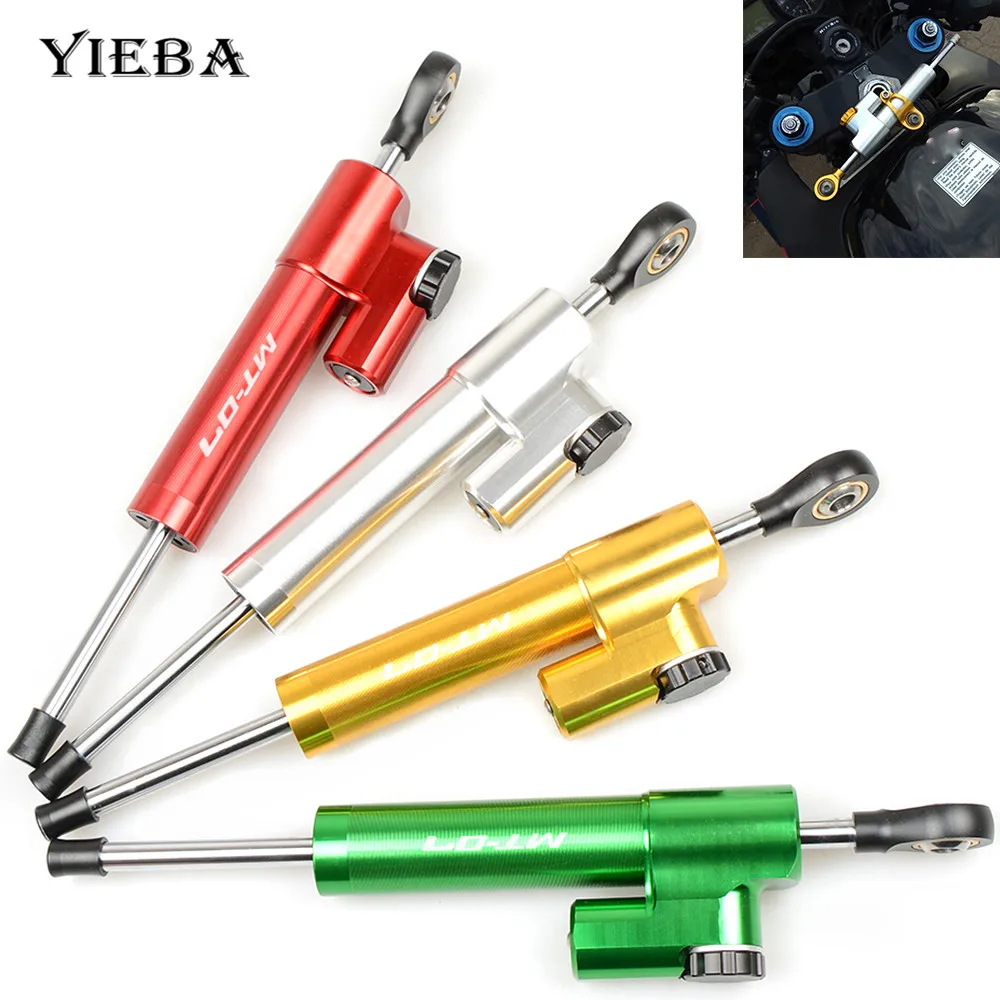 With MT07 LOGO Motorcycle Damper Steering Stabilizer Linear Reversed Safety Control for yamaha mt 07 mt07 MT 07 MT07 MT-07 FZ7