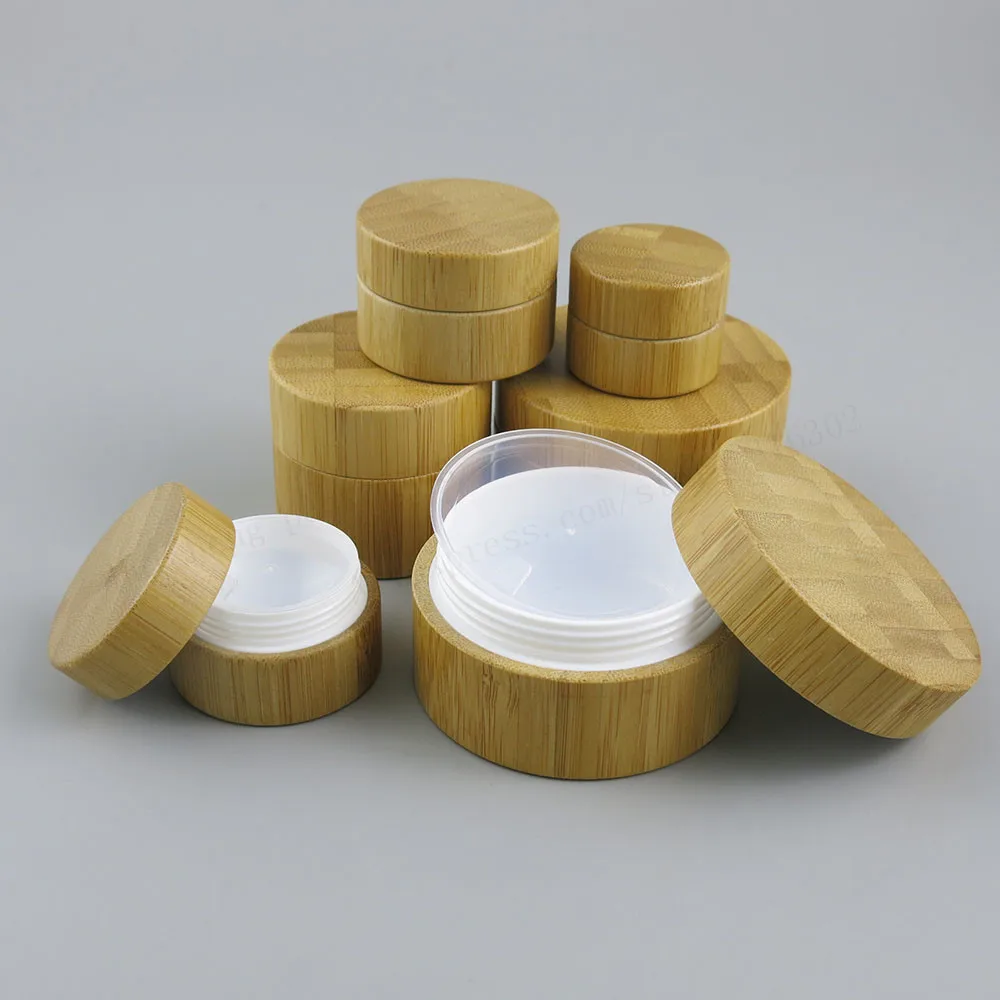 Download 12 x New Design Natural Bamboo Wooden Facial Cream Jar DIY ...