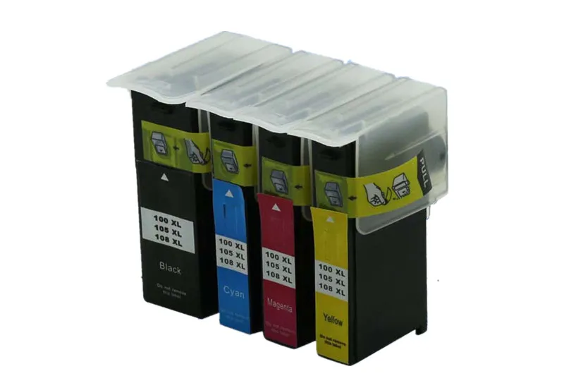 4 Pk Ink Cartridges Replacement For Lexmark 100 100XL LM100/105/108 S301 S302 S305 S405 S409