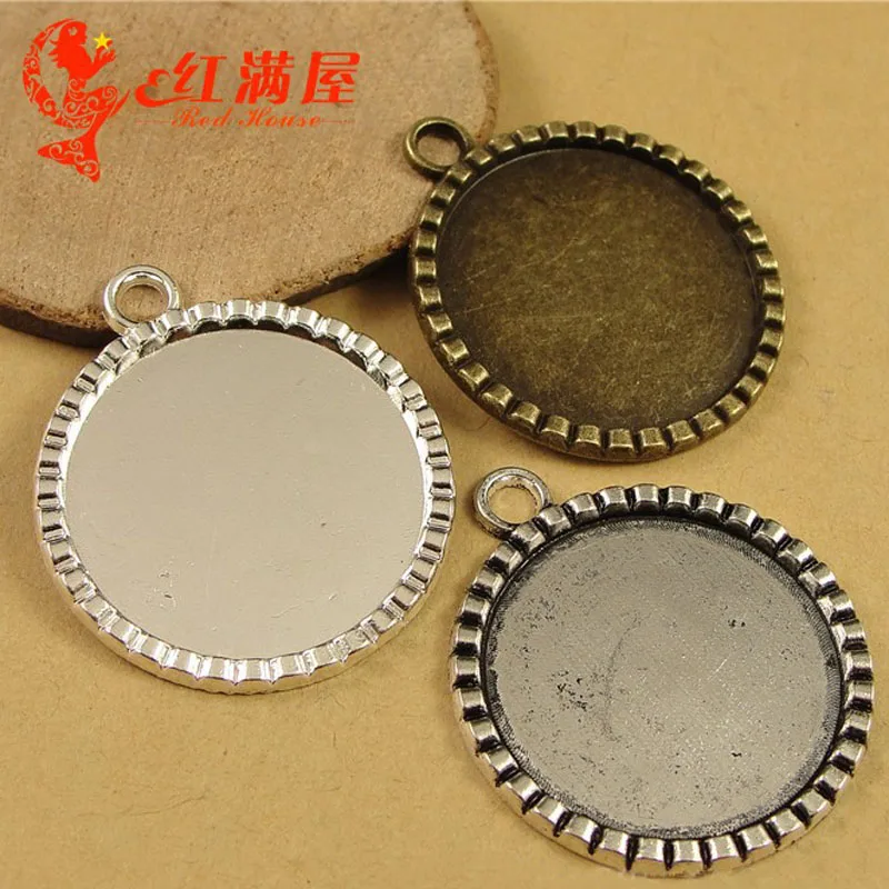 30MM Fit 25MM Antique Bronze Gem bottom support DIY