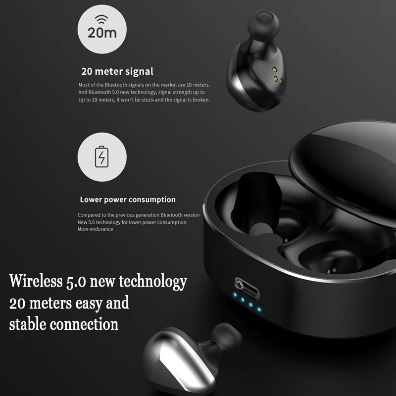 TWS bluetooth 5,0, наушники, мини наушники с шумоподавлением, игровые беспроводные наушники 6D, стерео гарнитура, свободные руки, спортивные наушники