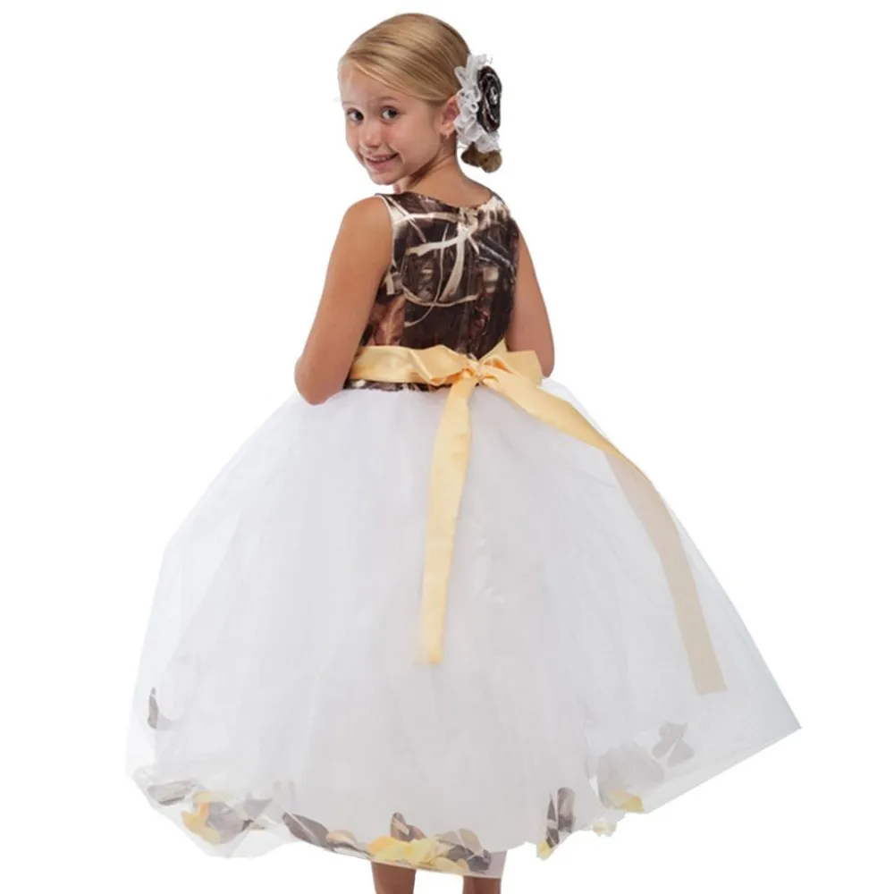 camo flower girl dresses