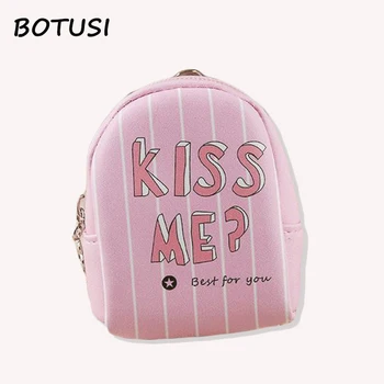 

BOTUSI New Girls Mini PU Coin Purse Letter Small Change Wallet Zipper Pouch Lady Key Card Holder Case Bag Porta Monete Donna