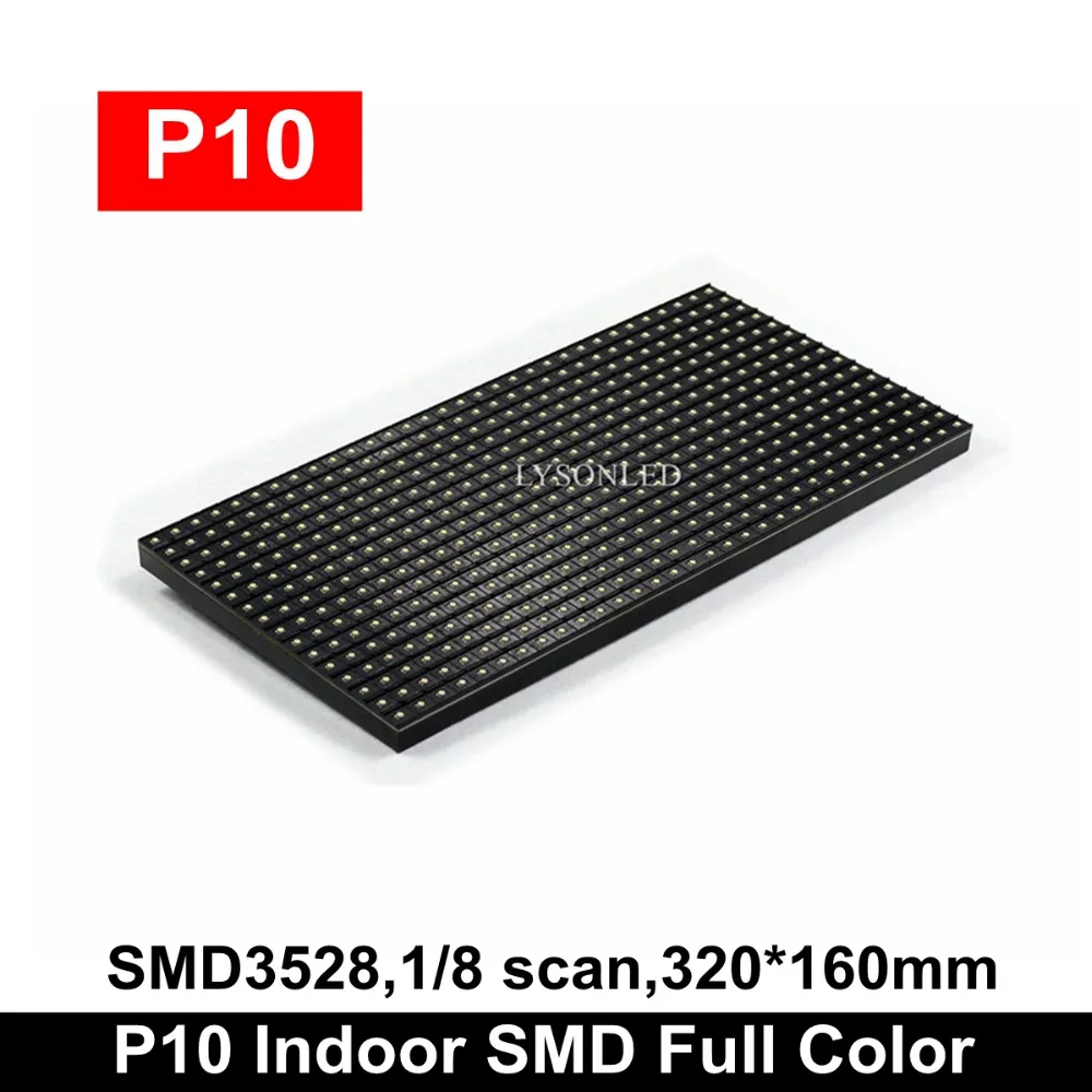 

30pcs/lot Hot Sale P10 Indoor Full Color LED Module,Restaurant Fixed Indoor LED Screen 10mm Interior LED Display Panel 320*160mm