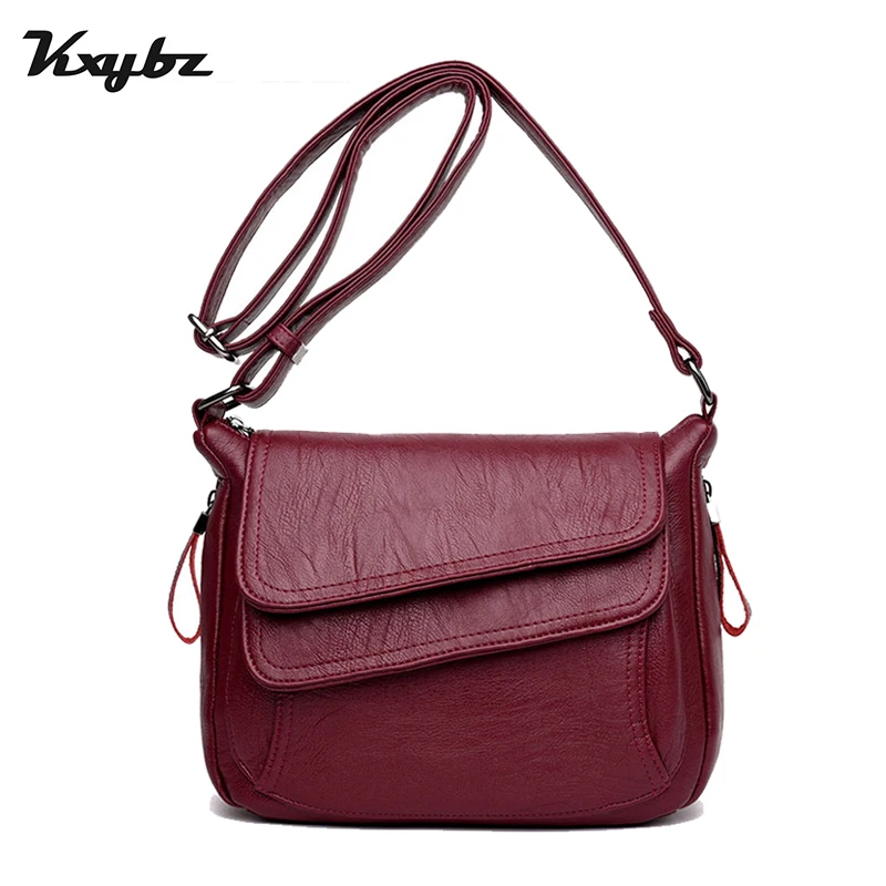 

KXYBZ Luxury Women Bags Designer Soft Leather Shoulder Bag High Quality Small Women Crossbody Bag Casual Messenger Bag K3015