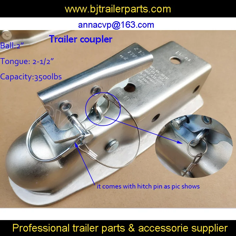 CVP муфта прицепа " x 2-1/2" шаровая сцепка задний прицеп прямой переходник язык 2-1/" 3500 Ibs, запчасти прицепа