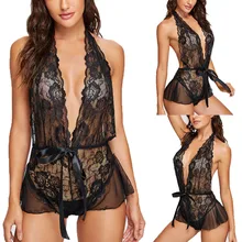 Сексуальное женское белье, сексуальное женское нижнее белье, сексуальные эротические костюмы, бесшовное кружевное нижнее белье с глубоким v-образным вырезом на шее, соблазнительное цельное нижнее белье L0328