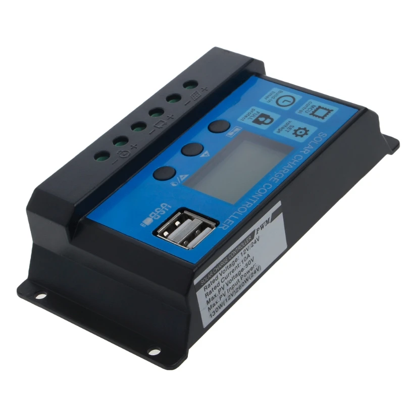

PWM 10/20/30A Dual USB Solar Panel Battery Regulator Charge Controller 12/24V LCD Drop Ship No28