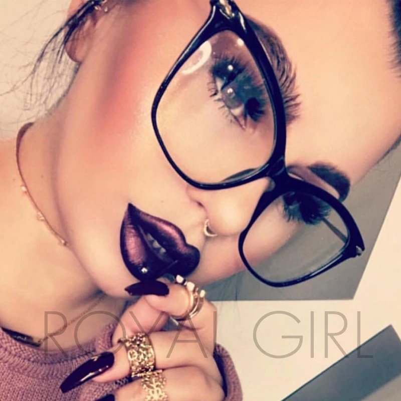 

ROYAL GIRL Women Sunglasses Cat Eye Brand Designer Metal Leg Sun glasses Coating Mirror UV400 oculos gafas de sol SS924