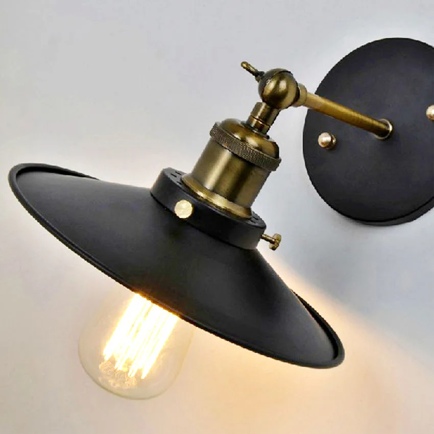 

220v retro loft wall lamps vintage industrial wall light indoor black E27 vintage sconces wall lamp Industrial Lighting Fixture