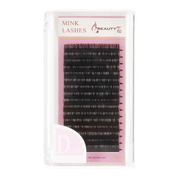 

BEAUTY7 1Pcs 0.2mm*9mm D Curl Makeup False Eyelash Natural Long Lasting Mink Eyelashes Handmade Individual Eyelash Extension