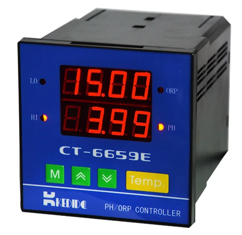 Промышленный рН/ОВП контроллер On-line рН ОВП детектор Мониторинг метр CT-6659E рН контроллер 2 в 1