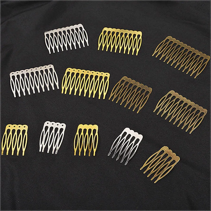 

10PCS 5/10 Teeth Metal Hair Comb Claw Hairpins (Nickel/Gold/Bronze) DIY Jewelry Findings&Components