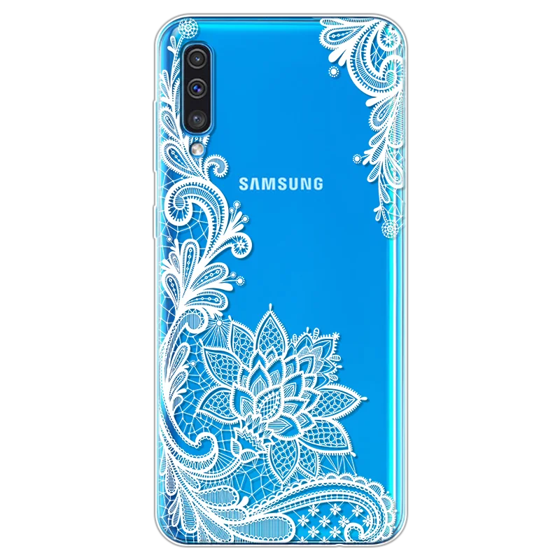 Чехол для samsung Galaxy A50 A505 A505F с мраморным кружевом и цветами, прозрачный чехол из ТПУ для девочек, чехол для samsung Galaxy A10 A20e A30 A40 A60 A70 - Цвет: sxhua-ba