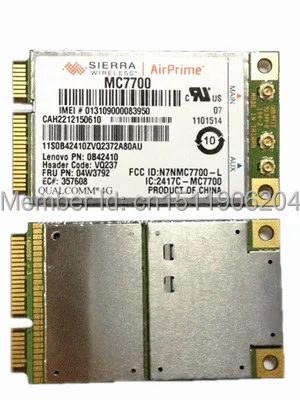 3g WLAN карта для Sierra MC7700 GOBI4000 Mini PCI-e 3g HSPA 100MB LTE беспроводная карта WWAN WLAN gps