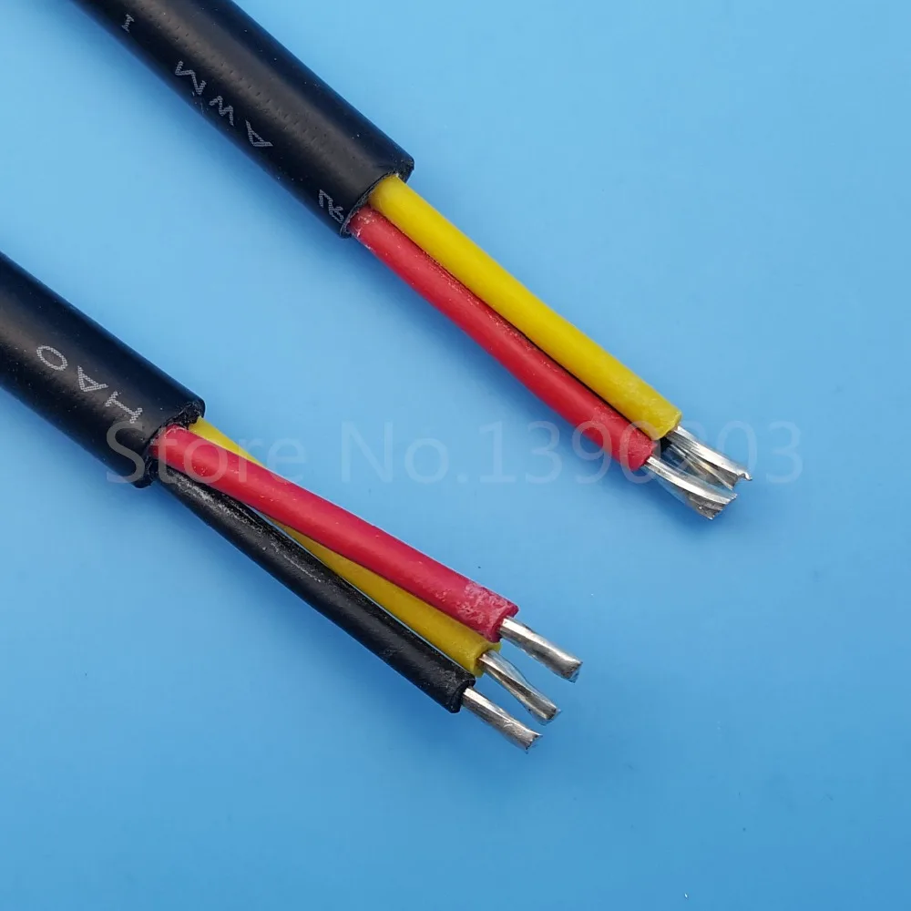 5 пар 3Pin черный 18AWG/0 75 мм водонепроницаемый кабель IP65 соединитель OD 6 для