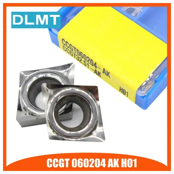 

CCGT060204 10pcs CCGT 060204 AK H01 Aluminum cutter blade Insert Cutting Tool turning tool CNC Tools AL+TIN Alloy wood