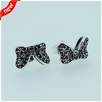 

CKK Silver 925 Jewelry Stud Earrings Minnie Bow For Women Sterling Silver Earrings Fashion Anniversary Gift