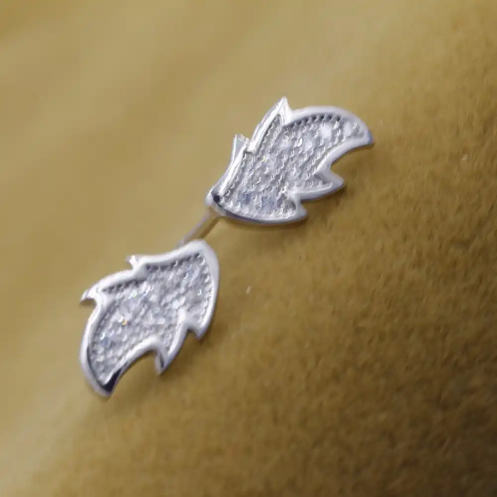 Новый Бесплатная доставка изделия действительно 925 серебро клевера серьги круглые набор циркон цветок и листья серебряные серьги