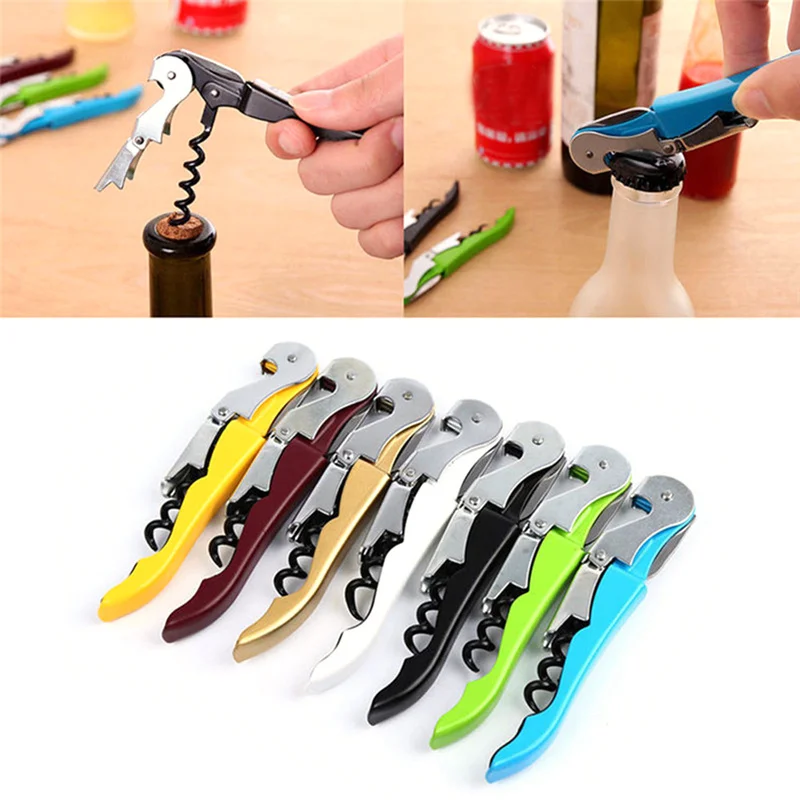 

Stainless Steel Cork Screw Corkscrew MultiFunction Wine Cap Opener OK Beer Cap Bottle Opener Kitchen Bar Tools Accessories