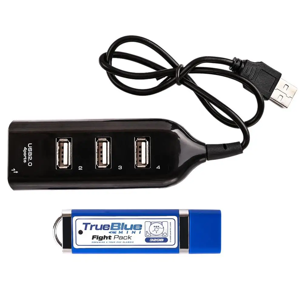 HOBBYINRC True Blue Mini Fight Pack для PlayStation Classic (58 игр) Аксессуары игр V3 с мини usb хаб|Запасные
