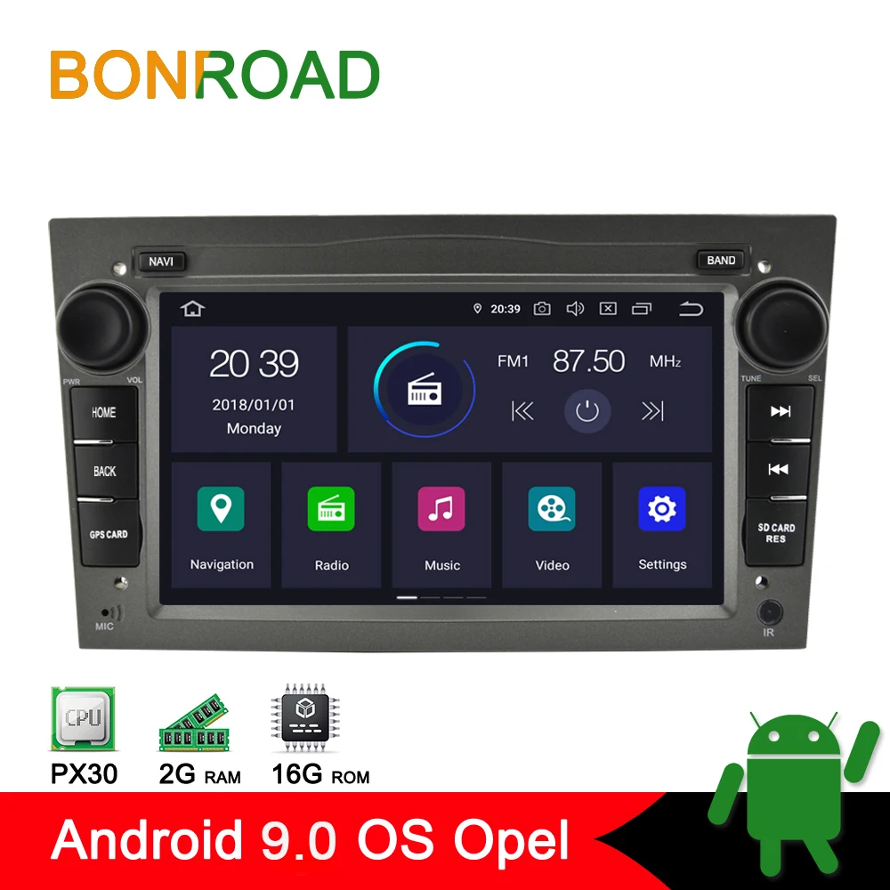 

Bonroad 7"2Din Android 9.0 Car multimedia player For Opel Astra Vectra Antara Zafira Corsa Car DVD Radio GPS Navigation (no dvd)