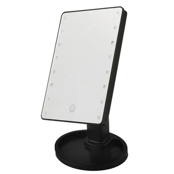

360 Rotation Touch Screen LED Desktop Cosmetic Mirrors Brightness Adjustable New