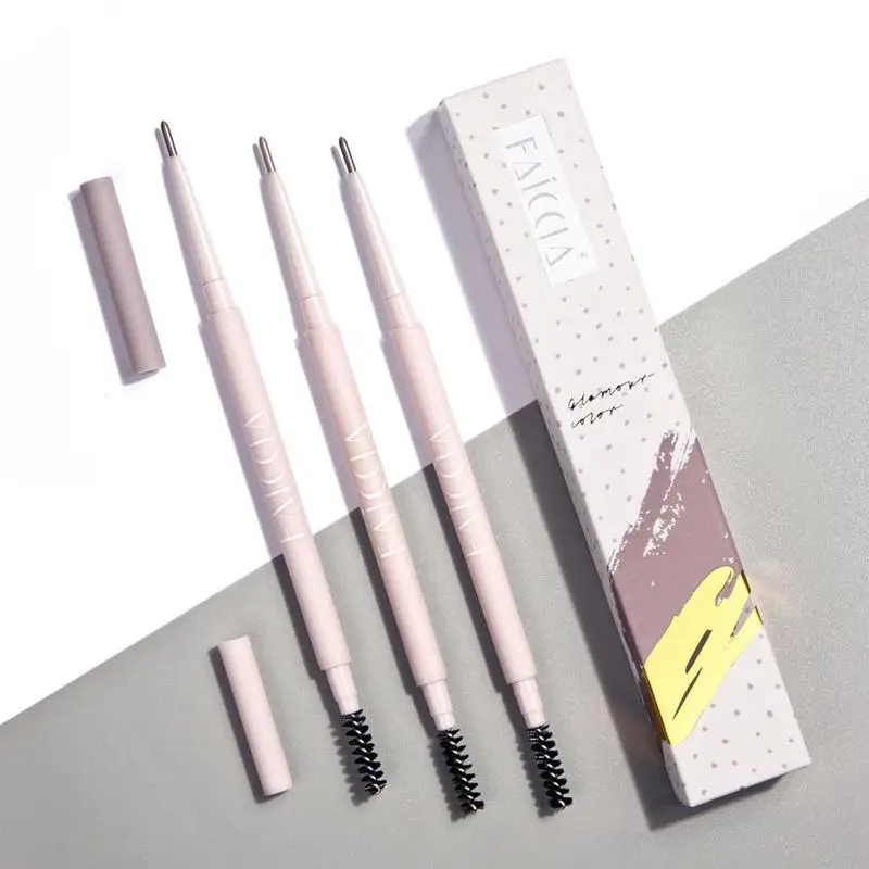 

2019 Double-Ended 3D Eyebrow Pencil 1.5mm Fine Nib Natural Eye Brow Tint Waterproof Long Lasting Pigment for Eyebrows
