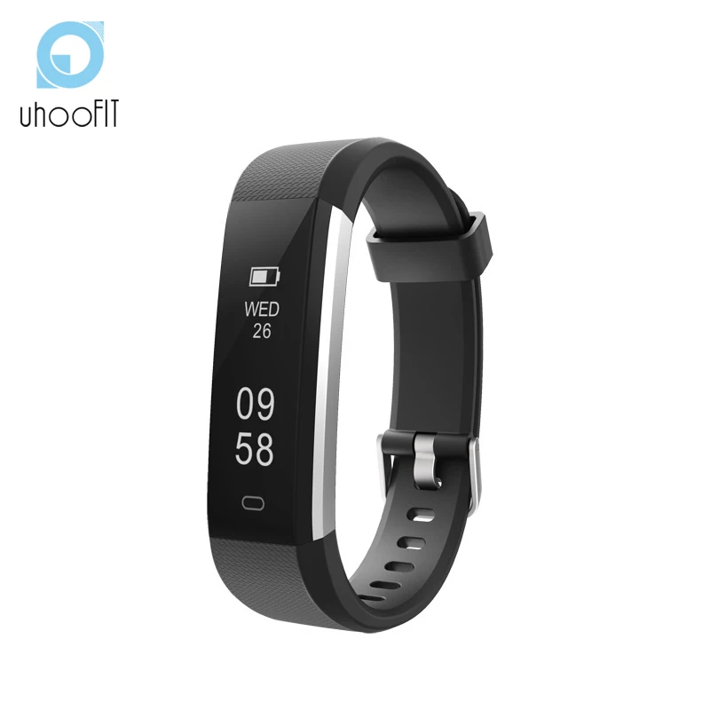 

Uhoofit ID115U Smart Bracelet Sleep Fitness Tracker Watch Alarm Clock Activity Tracker Wristband for IOS Android pk mi Band 4