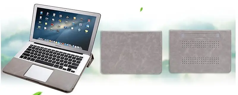 Роскошные сумки для ноутбуков чехол s из искусственной кожи чехол-подставка для MacBook Air Pro retina 11 12 13 15 дюймов Чехол-книжка - Цвет: 13 inch A1706 A1708