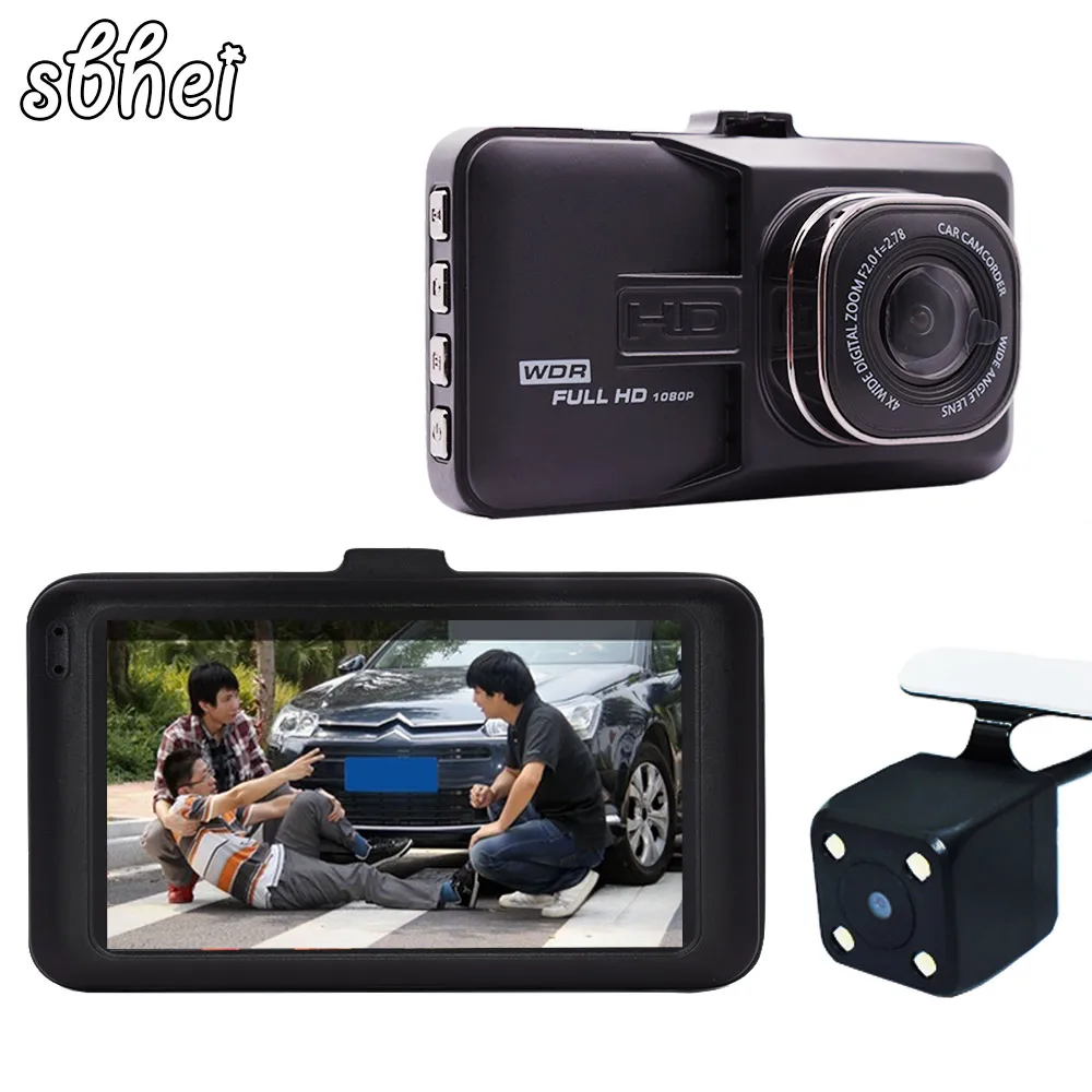 

3" Dash Cam Car DVR Camera Full HD 1080P Dual Lens Video Recorder Parking Monitor Auto Camera Motion Detection