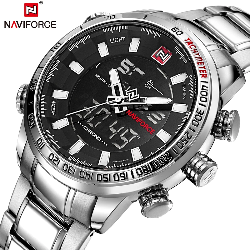 

NAVIFORCE Mens Quartz Analog Watch Luxury Fashion Sport Wristwatch Waterproof Stainless Male Watches Clock Relogio Masculino