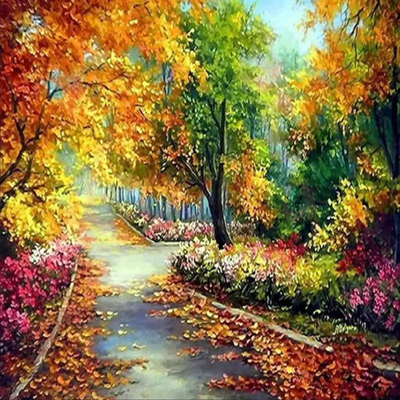 

Pattern Diamond Embroidery Landscape With Rhinestones Needlework Diamond Mosaic Nature Sale Kits For cross-stitching